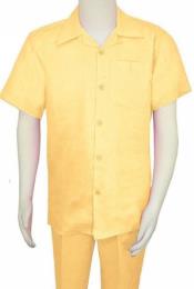  Mens Linen Walking Suit - "Yellow"