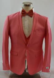  Salmon Color Suit - Coral Suit