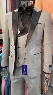  Retro Paris Suits Mens Suit Grey