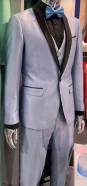  Retro Paris Suits Mens Suit Blue