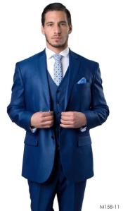  Cheap Plus Size Mens Blue Suit