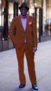  Mens Burnt Orange Mens Suit -