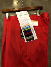  Pleated Dress Pant Red