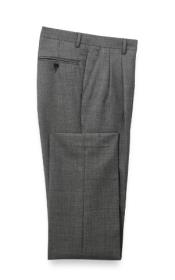  Mens Sharkskin Pants Charcoal - Wool