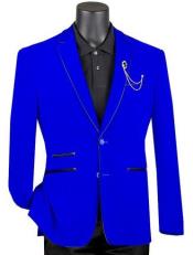  Style#PRonti-B6362 Mens Prom Party Jacket Royal