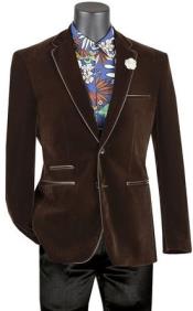  Style#PRonti-B6362 Mens Prom Party Jacket Brown