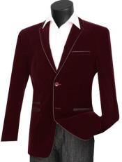  Style#PRonti-B6362 Mens Prom Party Jacket Wine