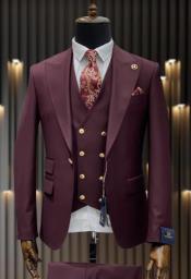  Rossiman Brand Burgundy Suits - 1