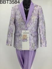  Style#PRonti-B6362 Mens Blazer - Lavender -