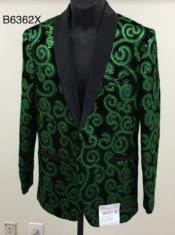  Style#PRonti-B6362 Mens Blazer - Hunter Green