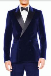  Style#PRonti-B6362 Mens Navy Velvet Tuxedo Sportcoat