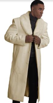  Mens Overcoat With Fur Collar -