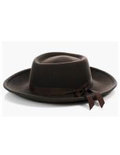  Hats - Dark Brown Hat - Wool
