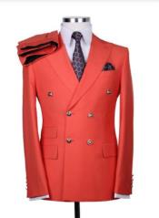  Suits With Gold Buttons - Orange