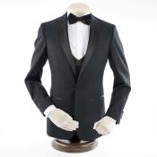  Charcaol 3-Piece Slim-Fit Tuxedo + Black