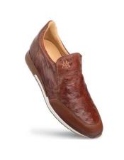  Casual Slip On Sneakers Cognac Ostrich