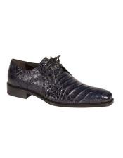 Navy Blue Crocodile Shoes Oxford Lace-up Anderson