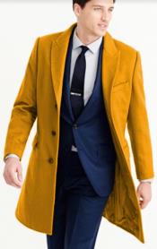  Mens Wool Carcoat - Gold Three