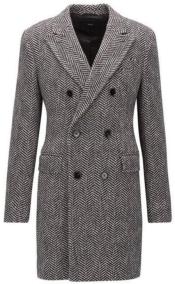 BigandTallTopcoat-MensHerringboneOvercoat-Grey