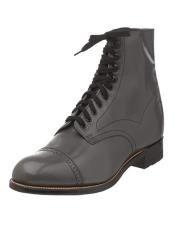  Deerskin Cowboy Boots - Steel Gray