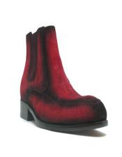  Cowboy Boots - Cognac ~ Red Deerskin Boots -