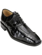  Belvedere Shoes Black Silky Eel Skin