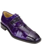  Belvedere Shoes Purple Eel Ostrich Skin