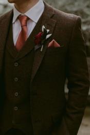  Product#JA60651 Burgundy Suit - Herringbone Suit