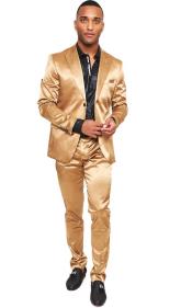  Shiny Suit - Flashy Sateen Suit - Bright Color