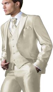  Suit - Prom Suit - Vested Sateen Flashy Suit