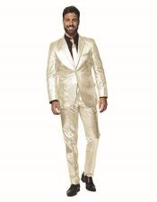  Metallic Party Champagne Suit