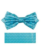 MensFormal-WeddingBowtie-PromAquaDotBowtie