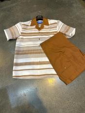  Rust Brown Walking Suit - Shirt