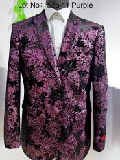 Paris Suits Mens Suit Purple