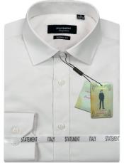 MensOutletLongSleeve100%CottonShirt-Off-White