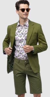  Mens Olive Suits With Shorts