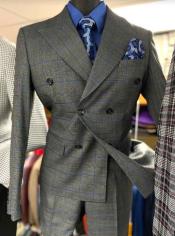  Double Breasted Suit - Charcoal Suit