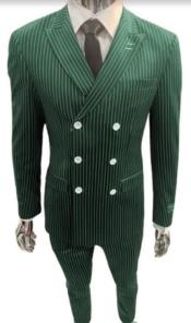  Double Breasted Suit - Green Suit