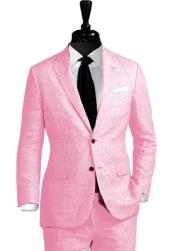  Pink Big and Tall Linen Suit
