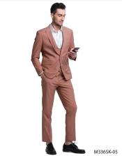  Light Brown Wedding Suit - Coffee
