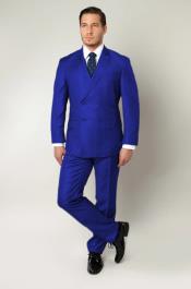  Navy Blue Double Breasted Suit -