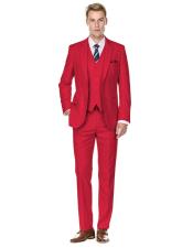  Paris Suits - Retro Paris - Retro Mens Red
