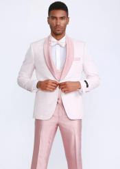  Pink Shawl Tuxedo With Fancy Pattern