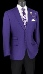  Purple Plaid Blazer - Mens Purple