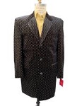 Mens Black and Gold Suit