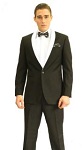 Mens Black and White Suit Mens