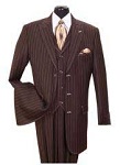 Boys Brown Pinstripe Suits