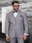 Mens Light Gray Pinstripe Suits