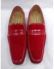 Mens Red Patent Leather Shoes