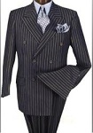 Mens Navy Blue and Gold Suit